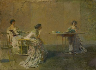 Les commérages, c.1907 - Thomas Wilmer Dewing